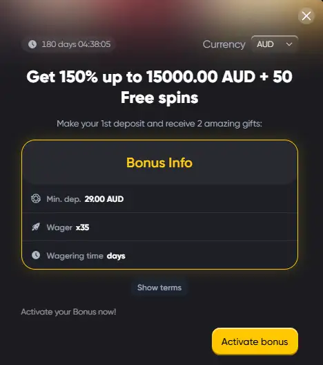 Multi-Stage Deposit Bonuses Caswino Casino Australia